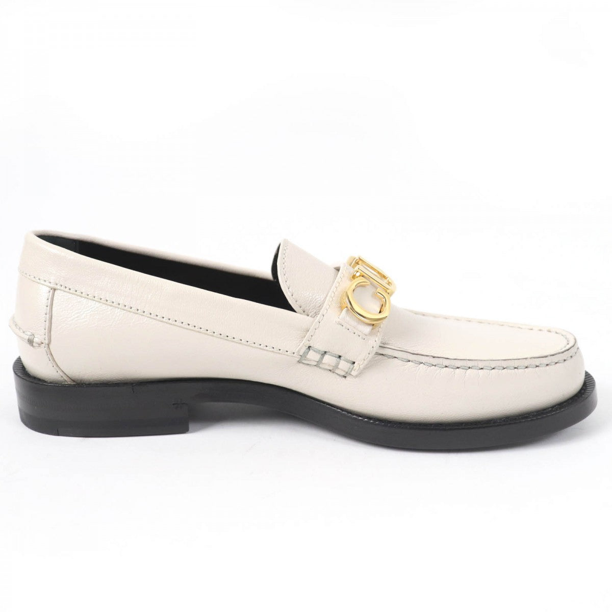 GUCCI loafers 700036 leather Ivory 37
