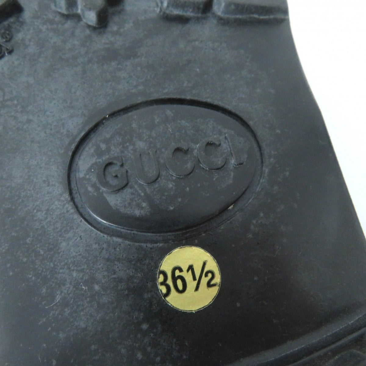 GUCCI short boots 104 0088 Suede leather black 36.5