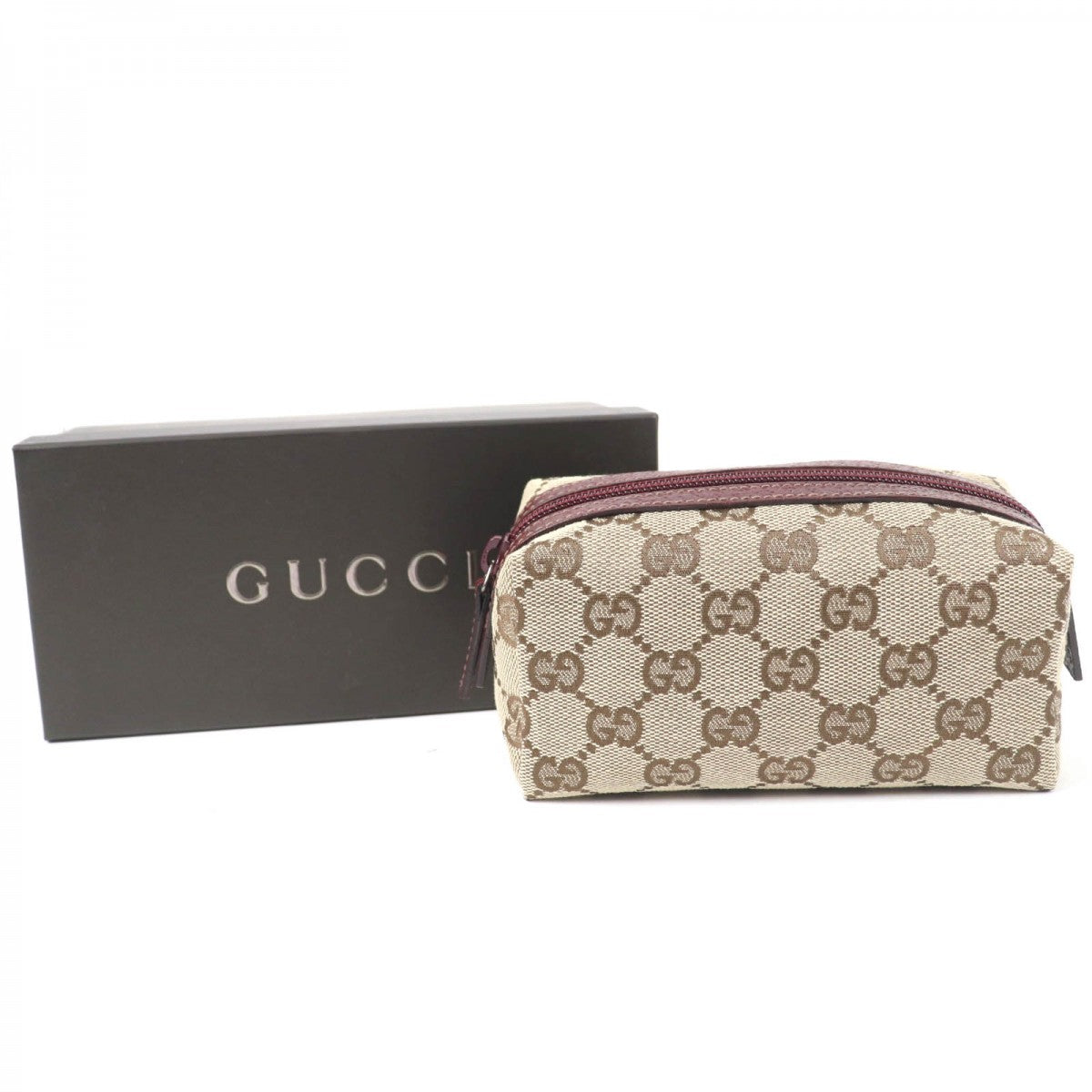 GUCCI Pouch 29596 GG Supreme Canvas Brown type