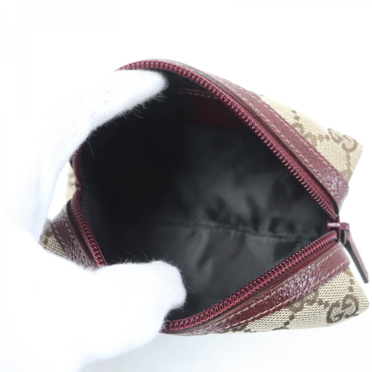 GUCCI Pouch 29596 GG Supreme Canvas Brown type
