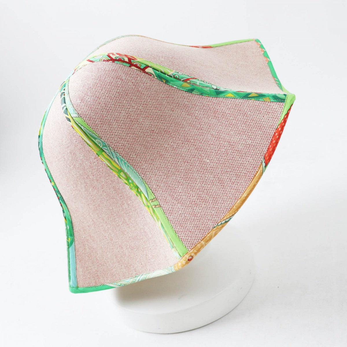 HERMES hat cotton Red type Multi petit h petit ash