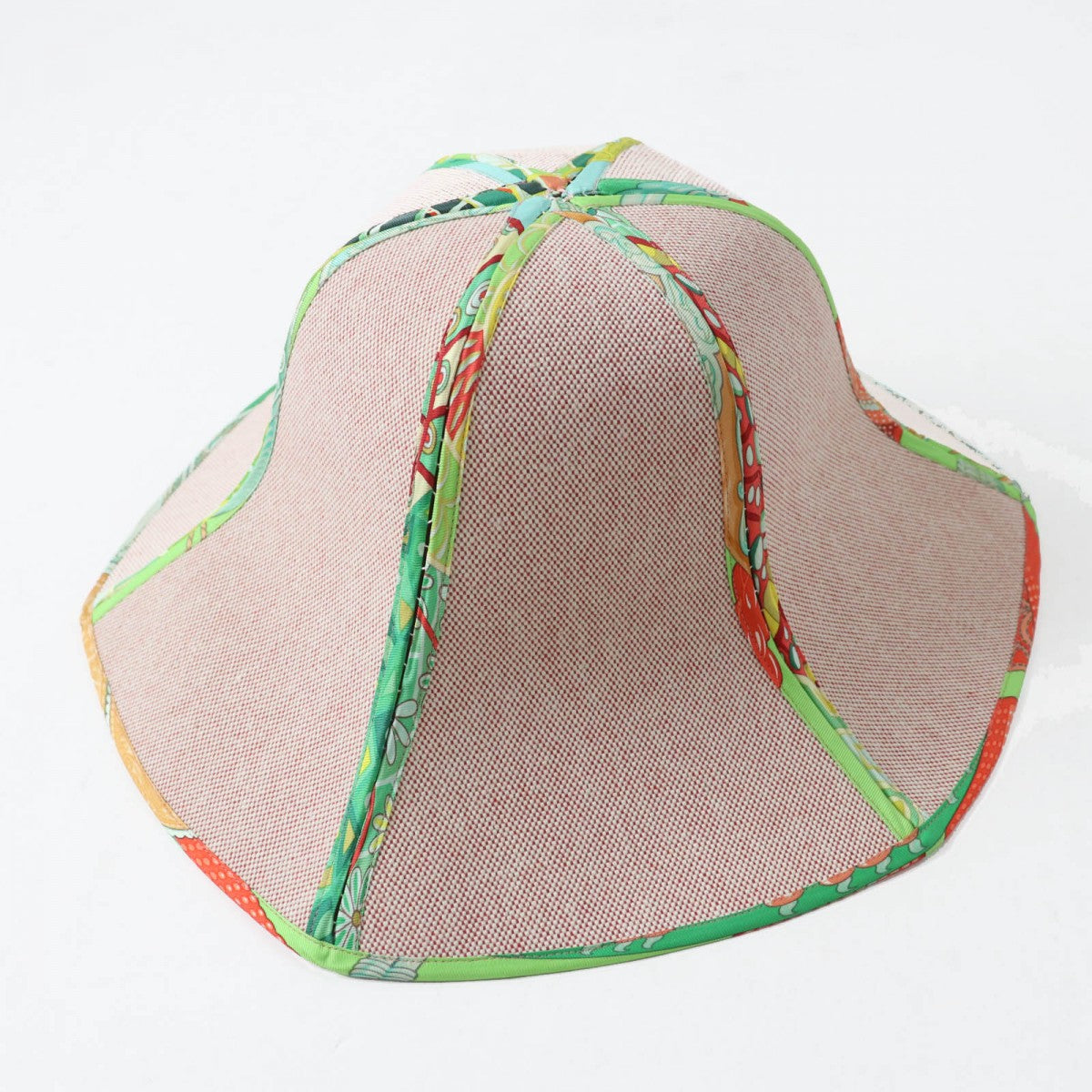HERMES hat cotton Red type Multi petit h petit ash