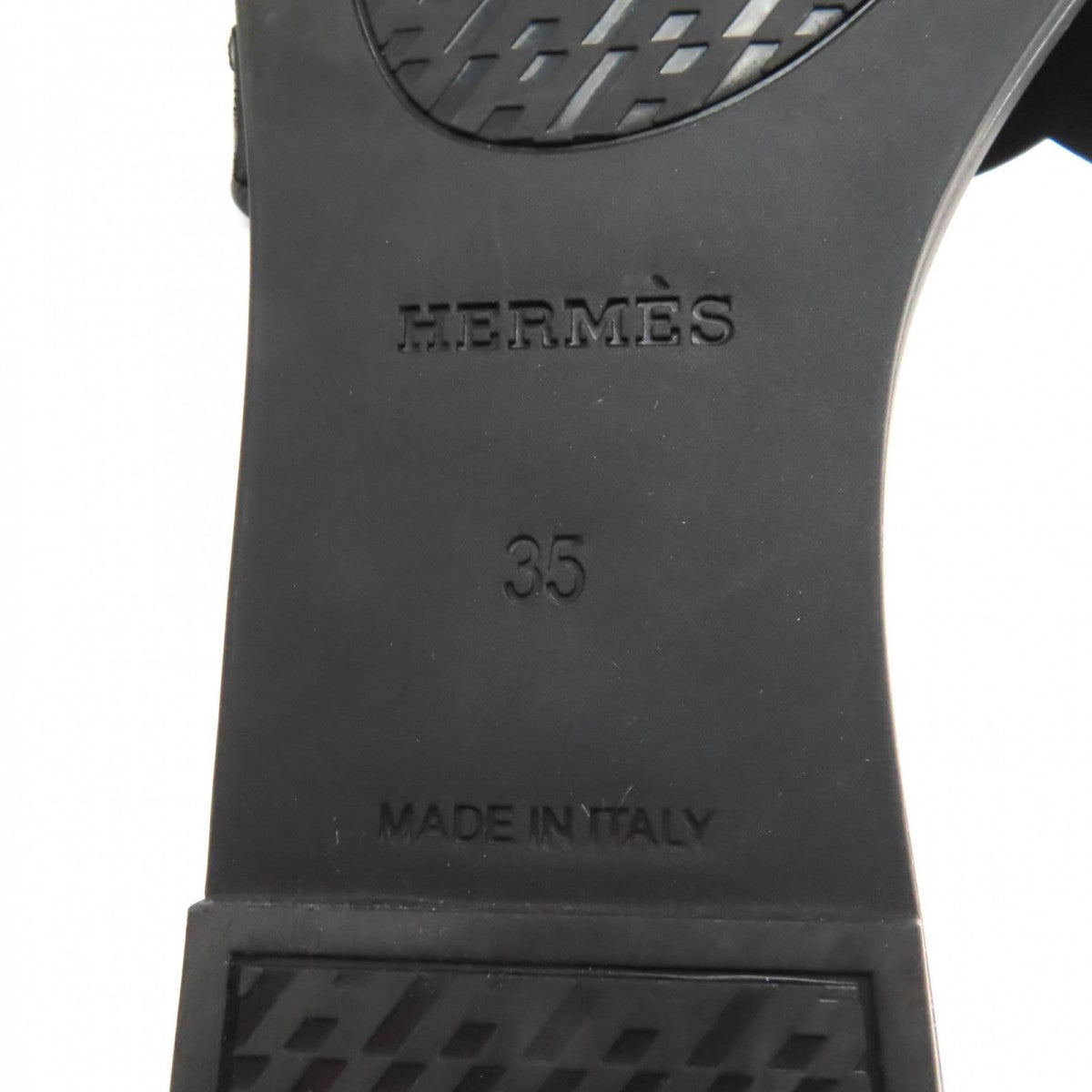HERMES Sandals rubber black Aloha 35