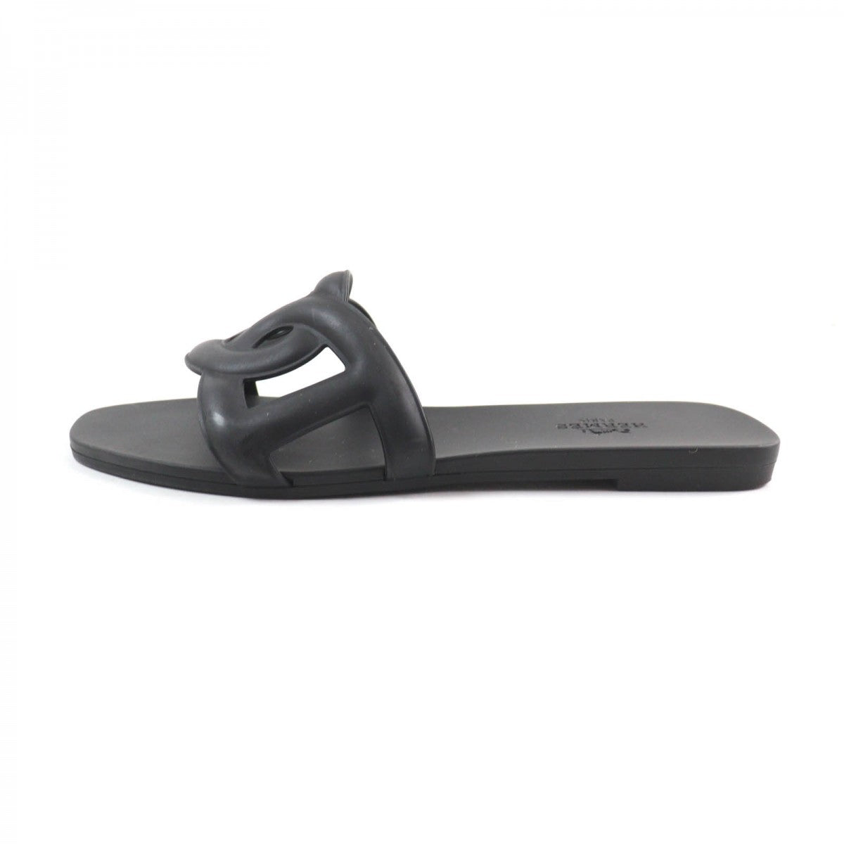 HERMES Sandals rubber black Aloha 35