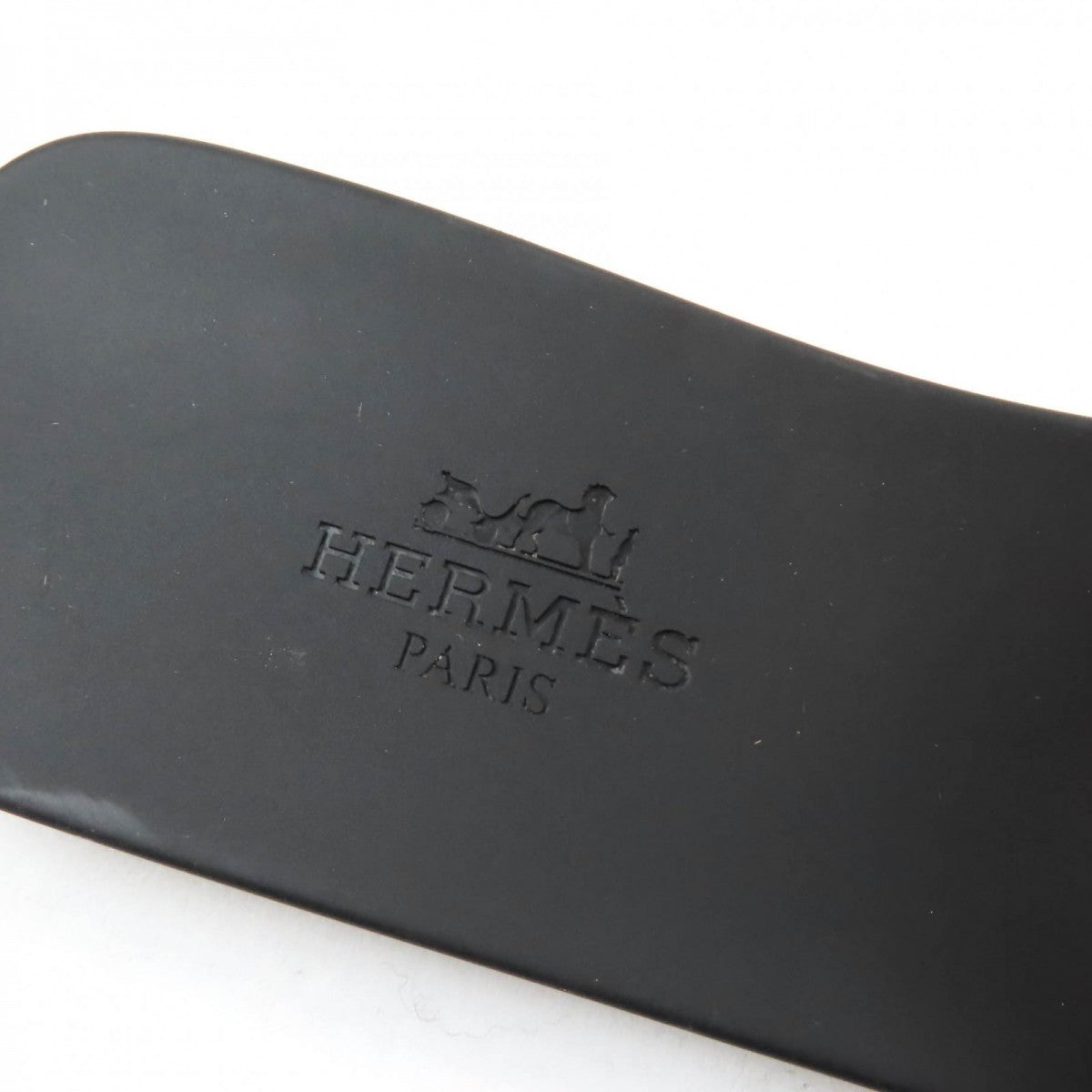 HERMES Sandals rubber black Aloha 35