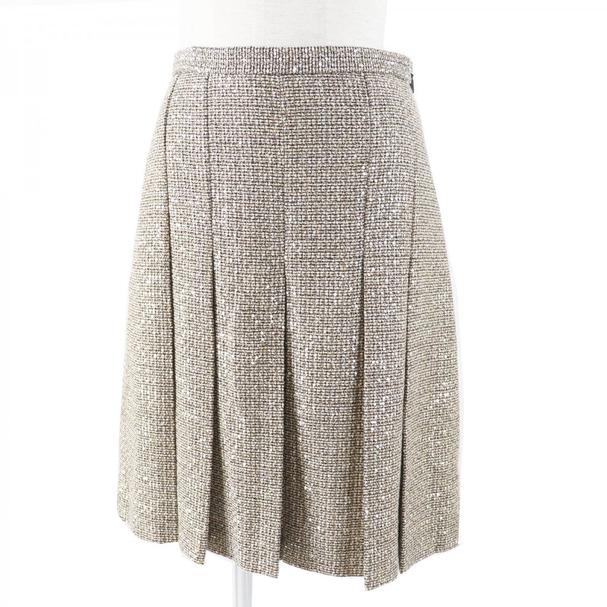 GUCCI Pleated skirt 545461 polyester Gold type 40