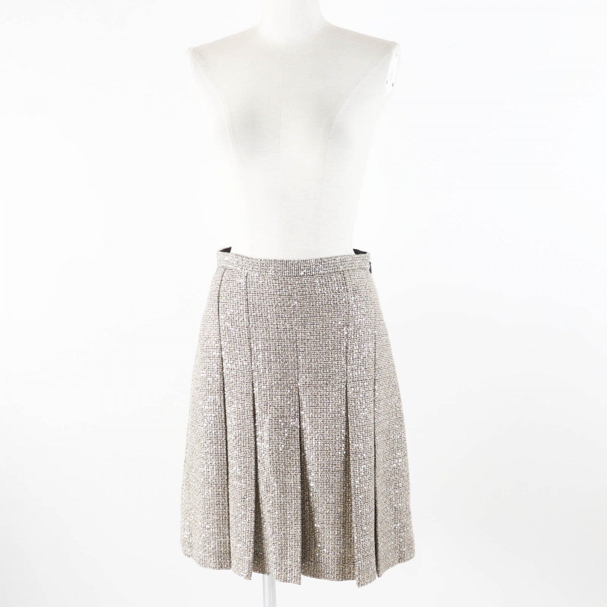 GUCCI Pleated skirt 545461 polyester Gold type 40
