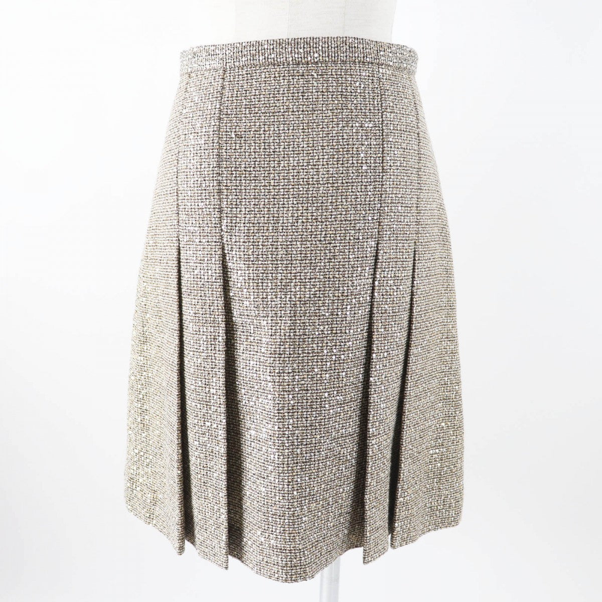 GUCCI Pleated skirt 545461 polyester Gold type 40