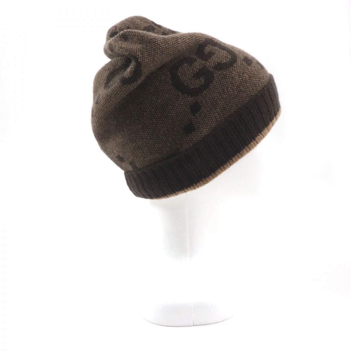 GUCCI Knit cap 676827 cashmere Brown M