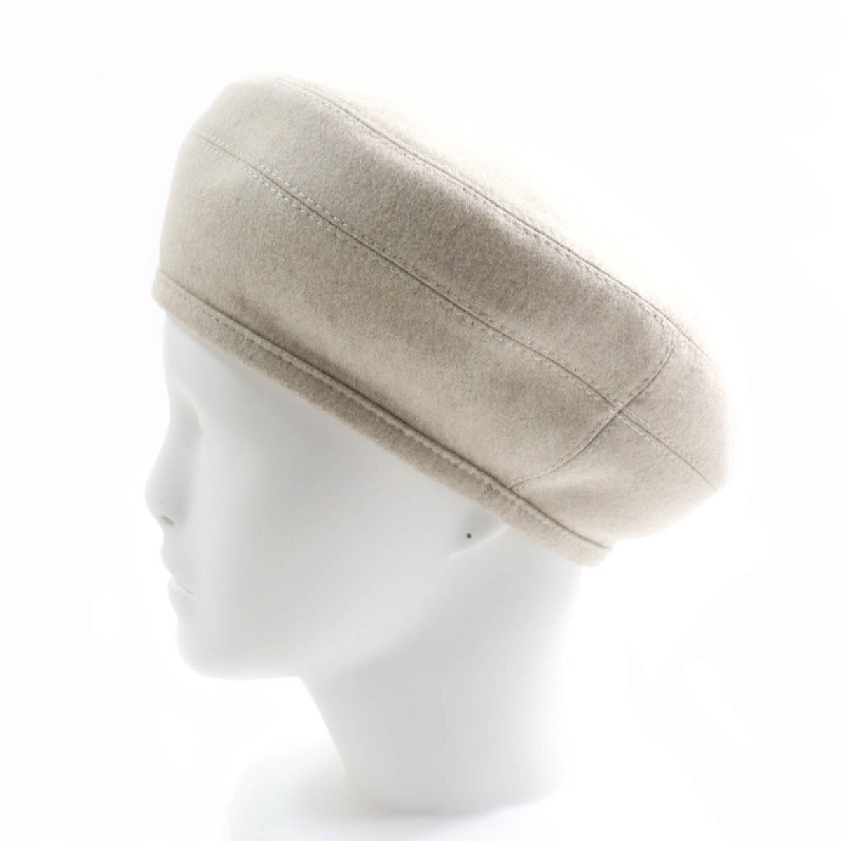 HERMES beret cashmere GREGE Saint Honore Charm 58