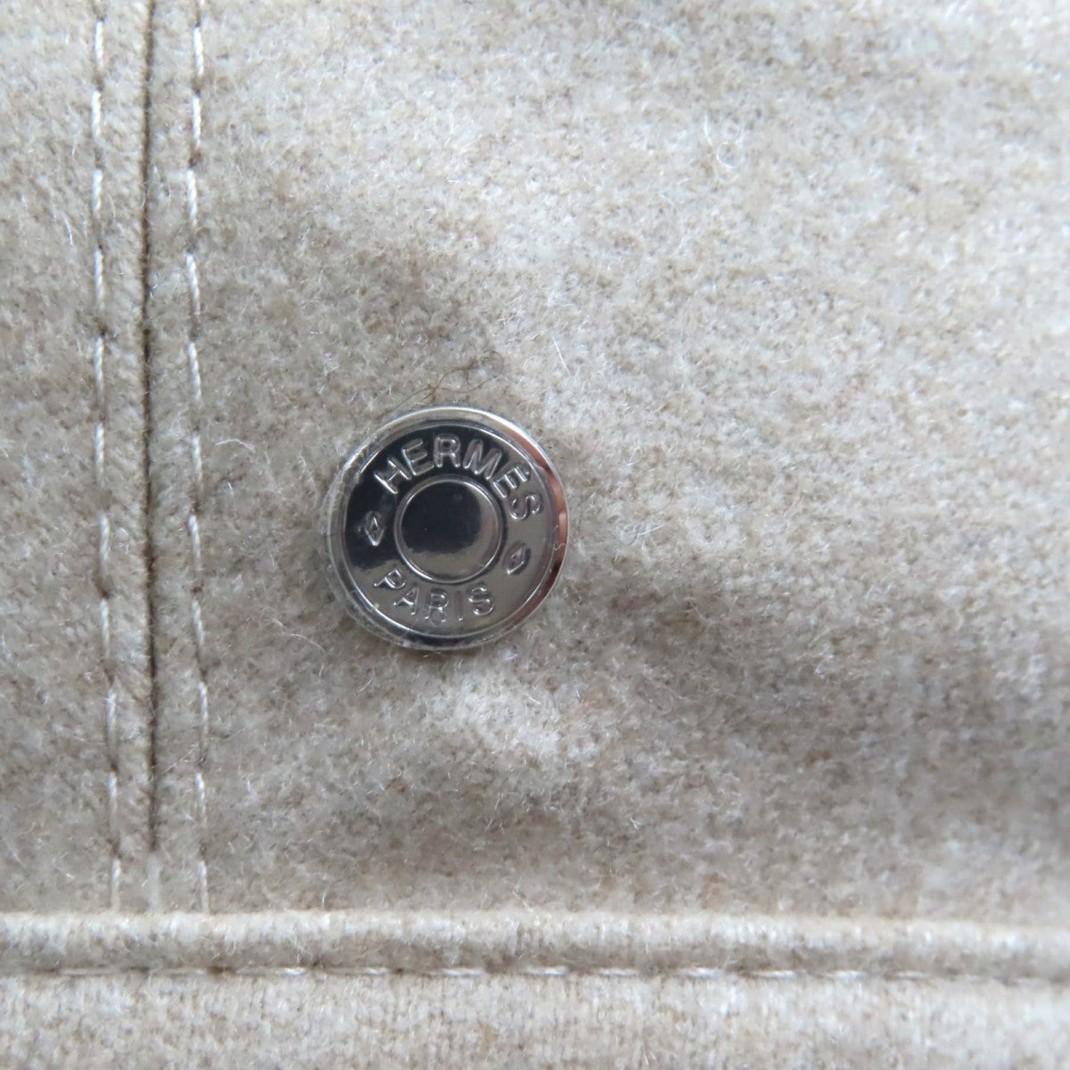 HERMES beret cashmere GREGE Saint Honore Charm 58