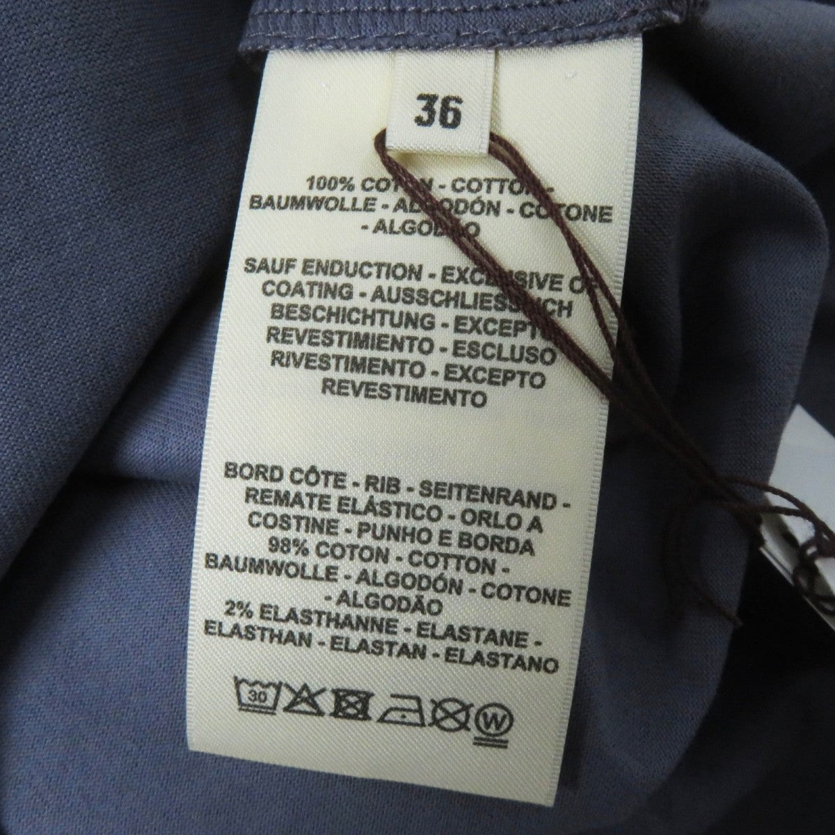 HERMES Short sleeve T-shirt 4H4643DA cotton Gris Nuage Cartouche Mall 36