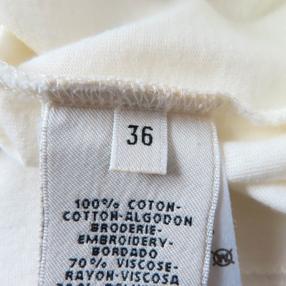 HERMES Cut cotton off white 36