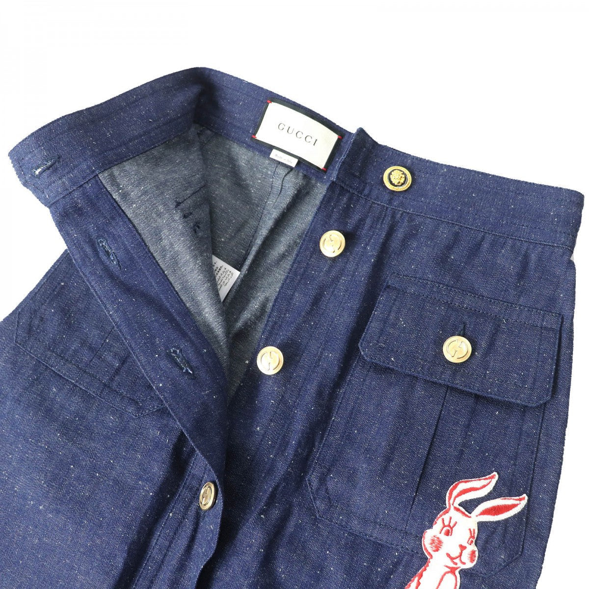GUCCI skirt 521009 cotton Indigo blue 38