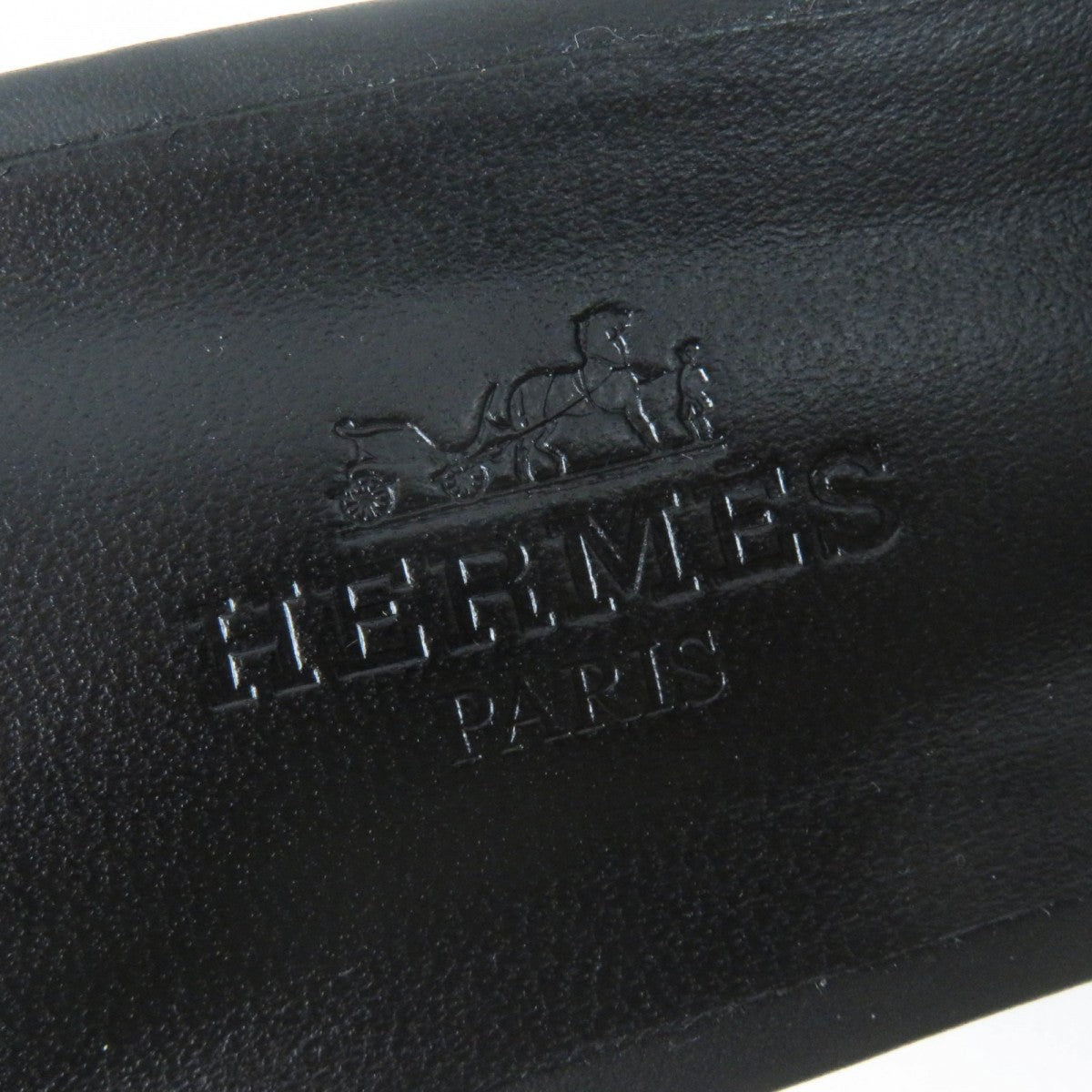 HERMES Sandals leather black DREAMY 37