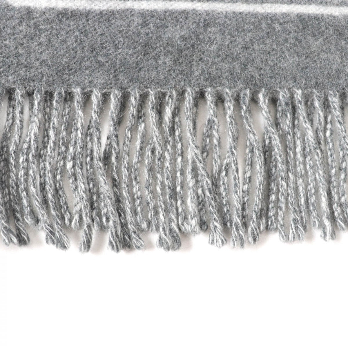 HERMES Scarf cashmere Antogracito / Gris Claire Sangle a Bookle