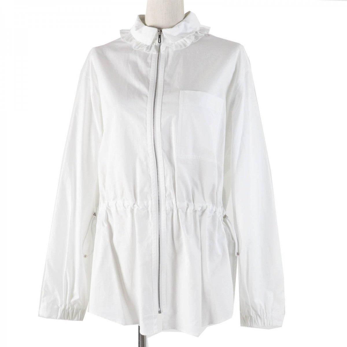 HERMES Long sleeve shirt 4H0638DV cotton white 36