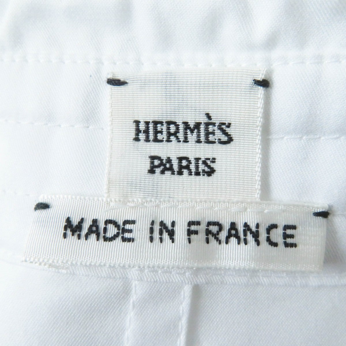 HERMES Long sleeve shirt 4H0638DV cotton white 36