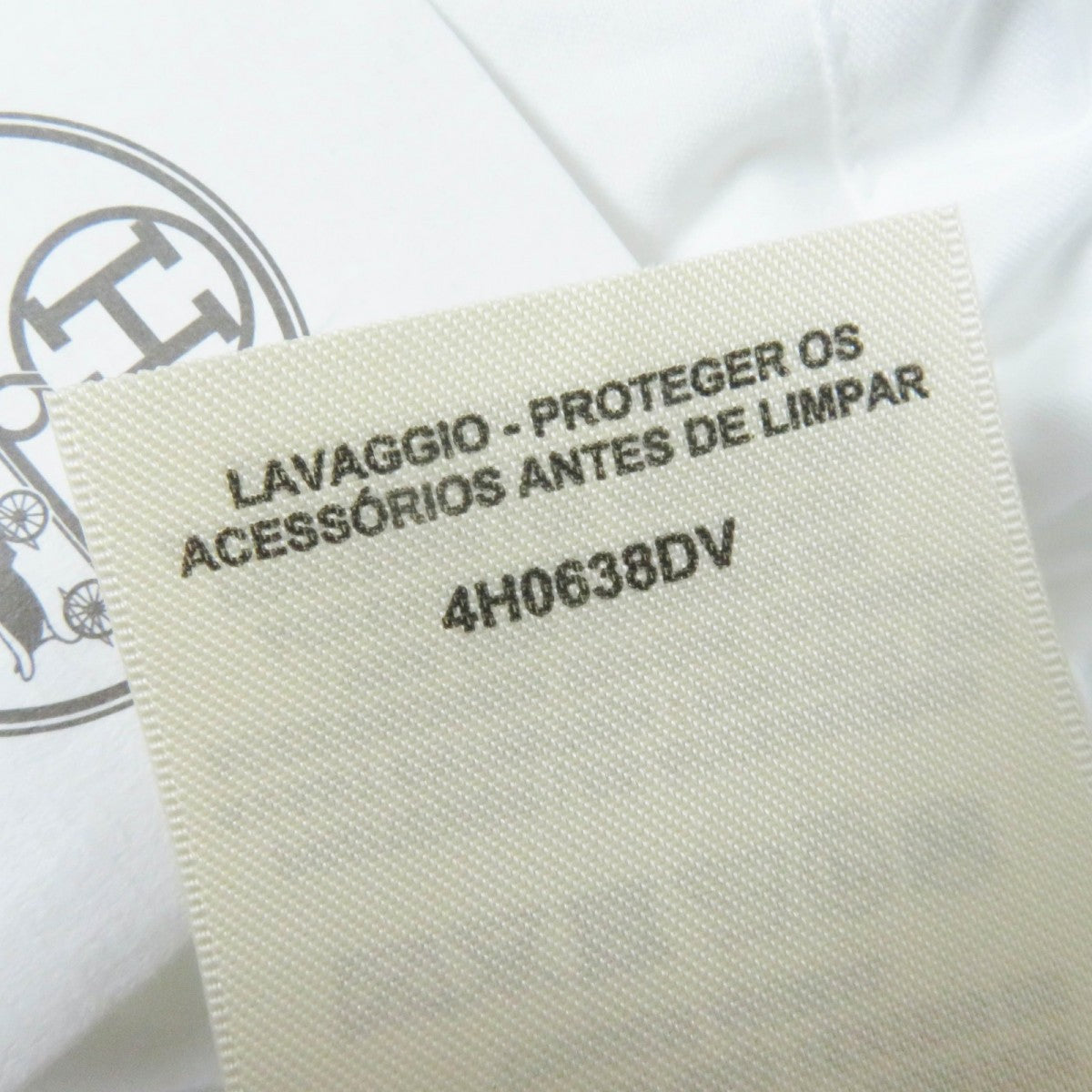 HERMES Long sleeve shirt 4H0638DV cotton white 36