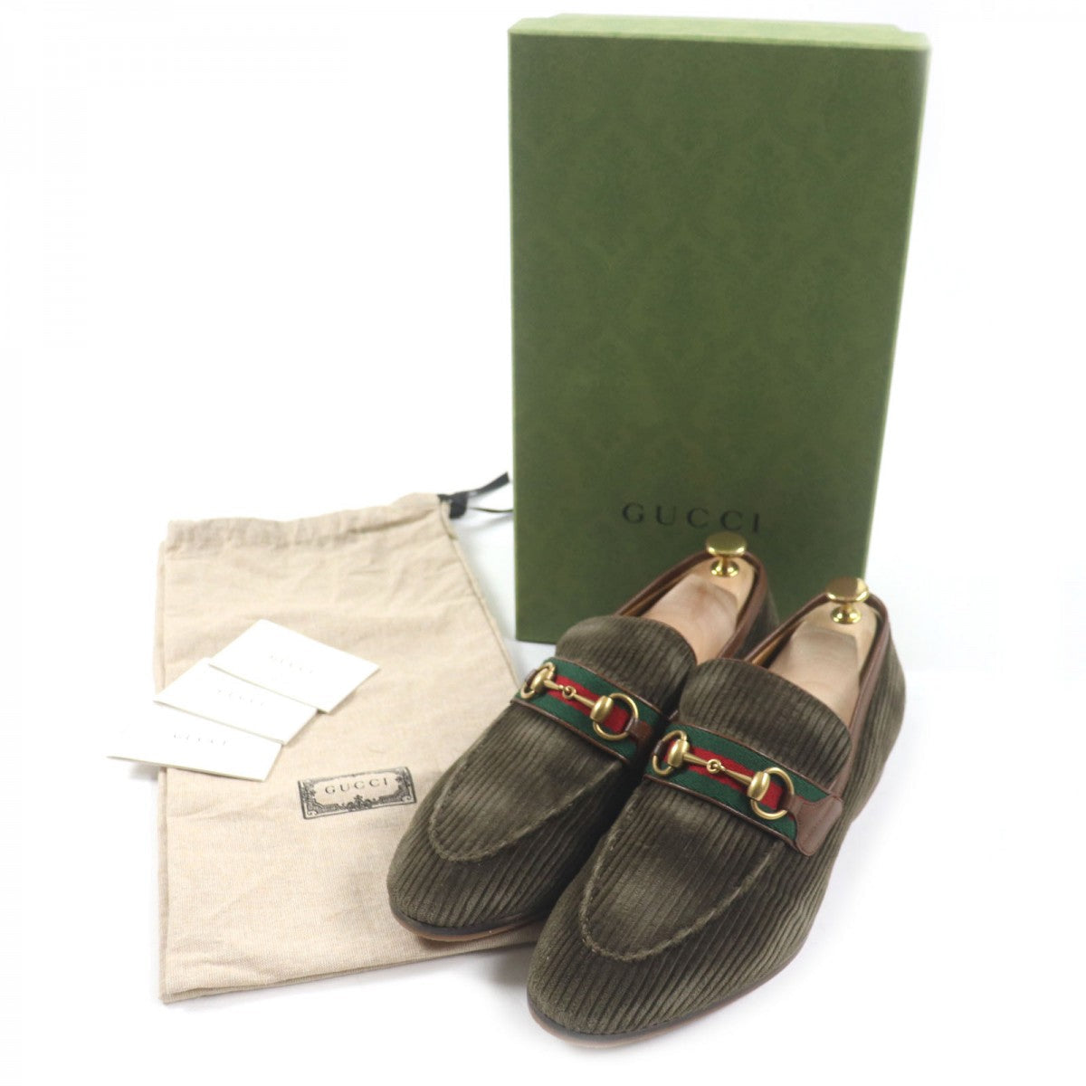 GUCCI loafers 759474 Corduroy Brown 9