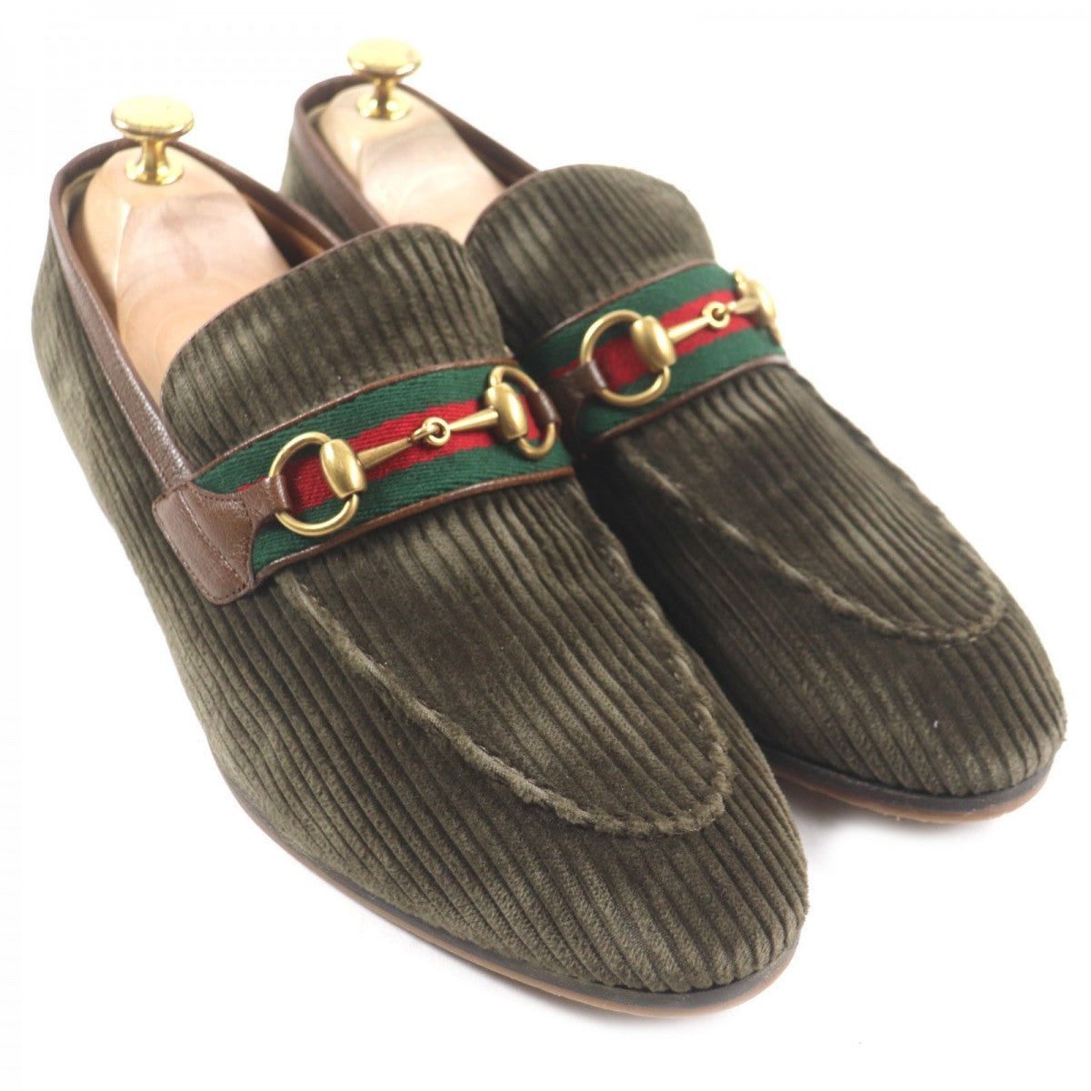 GUCCI loafers 759474 Corduroy Brown 9