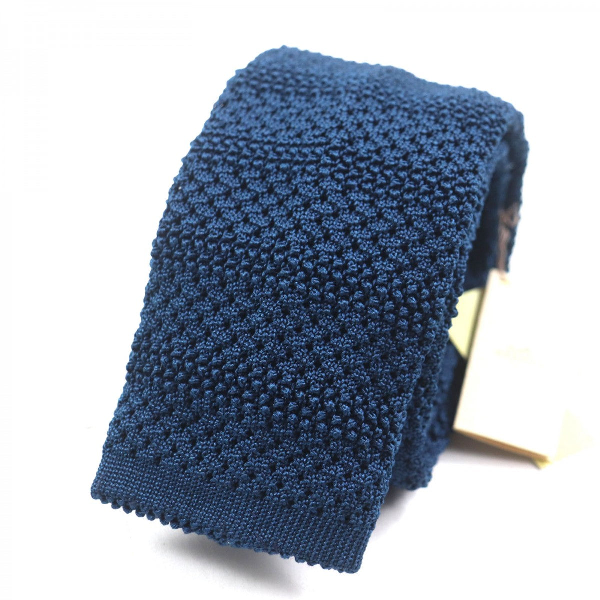 HERMES tie silk blue Cravat Fleur Uni