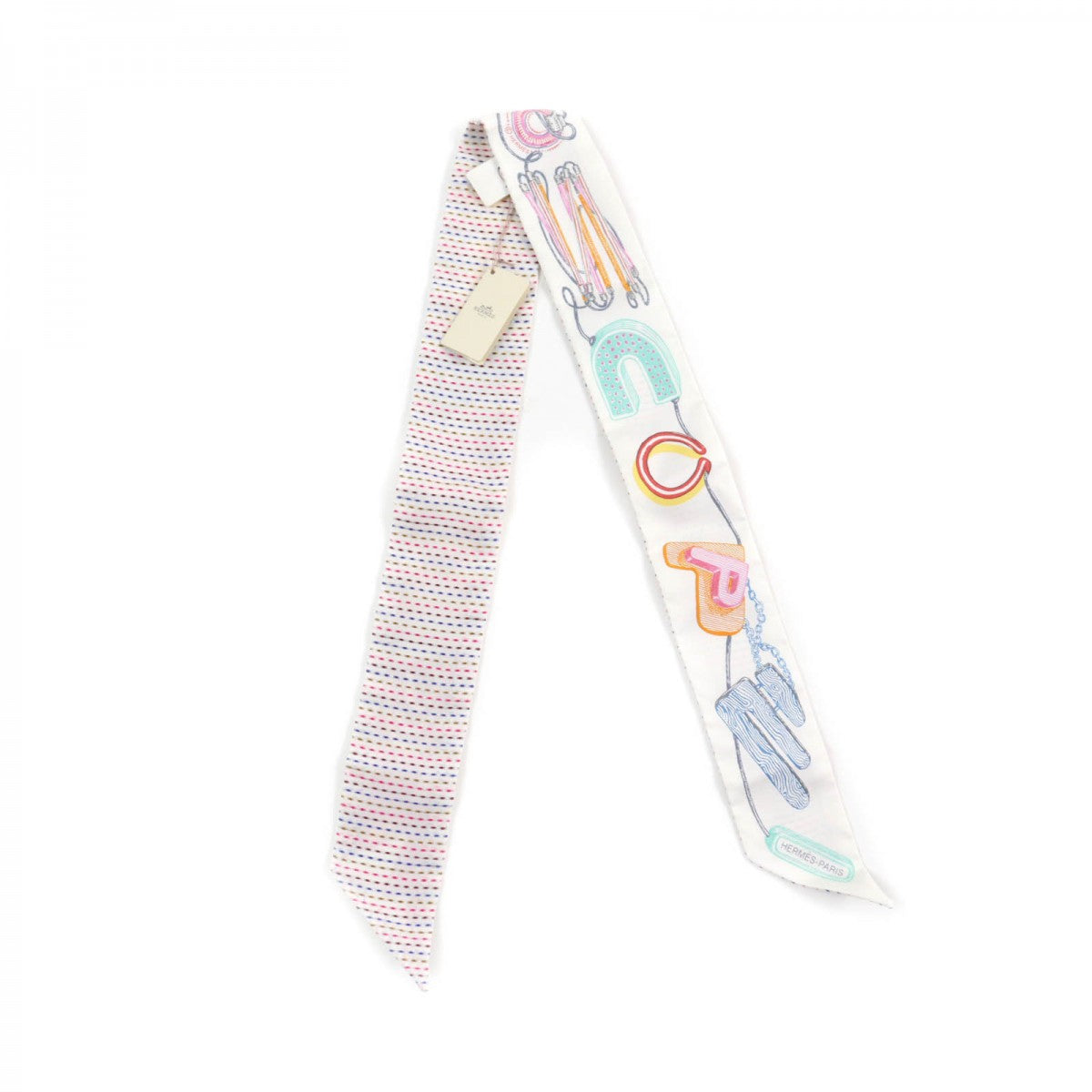 HERMES scarf silk multicolor Chevaloscope Neon Chevaloscope Neon