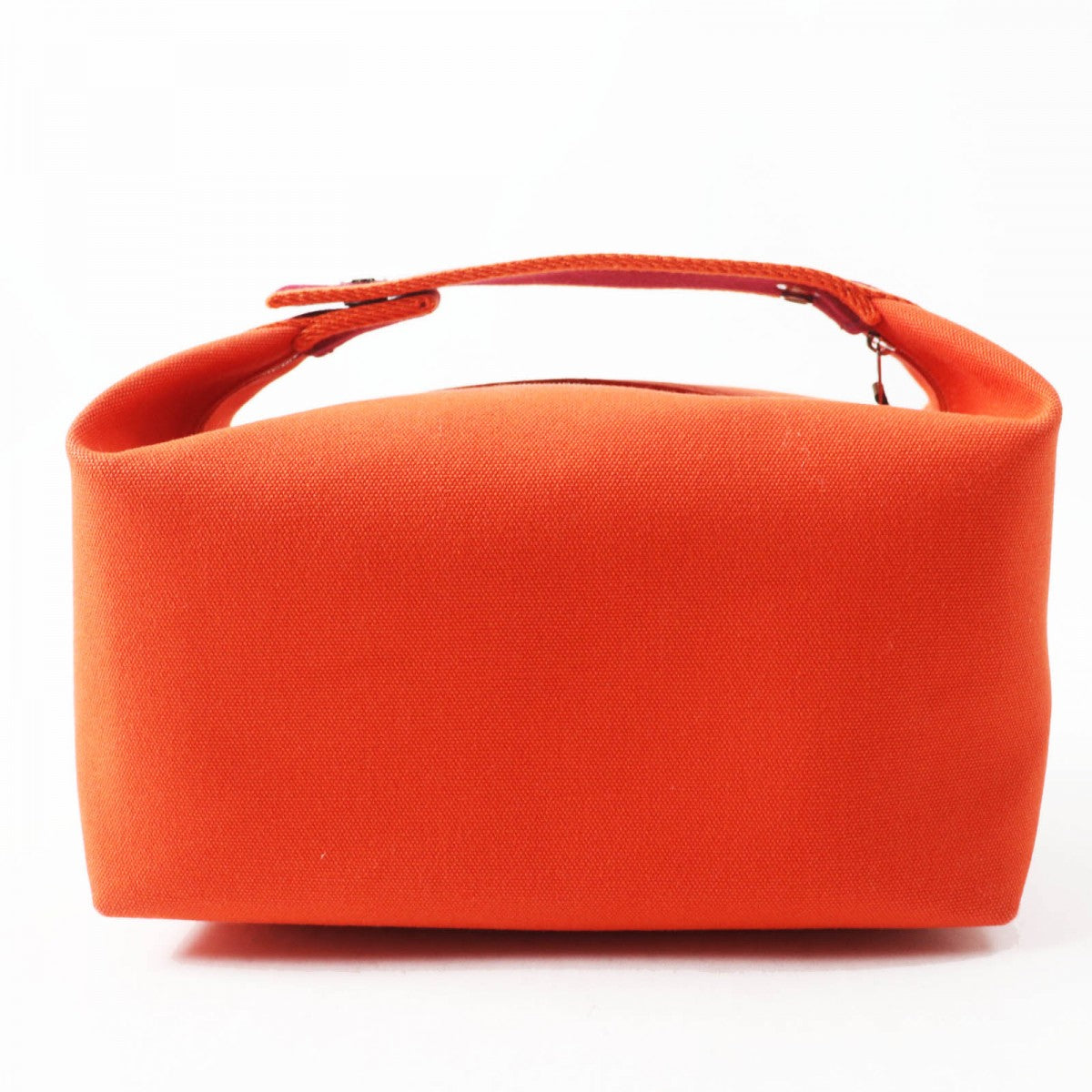 HERMES Handbag cotton orange fu Brid A Black GM