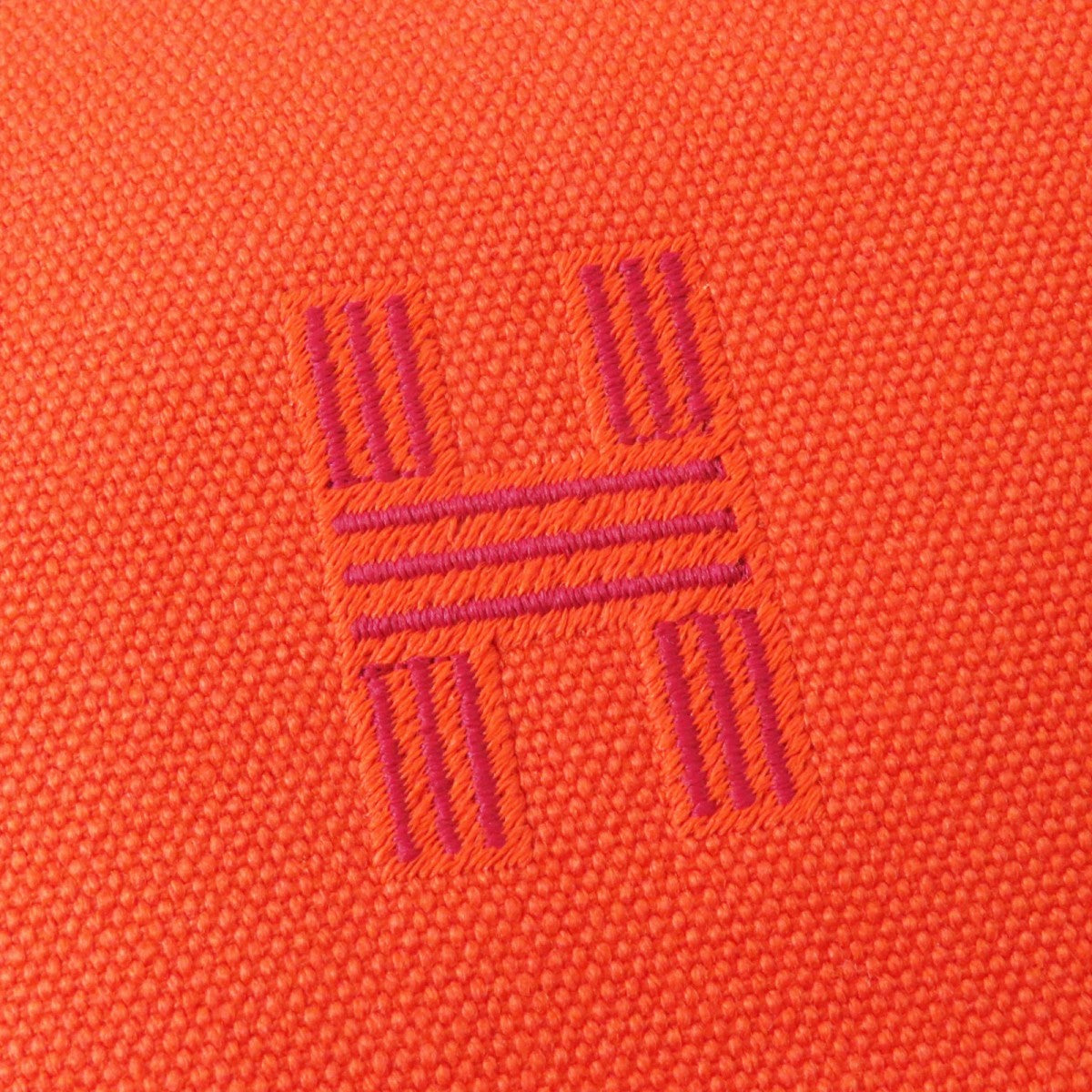 HERMES Handbag cotton orange fu Brid A Black GM