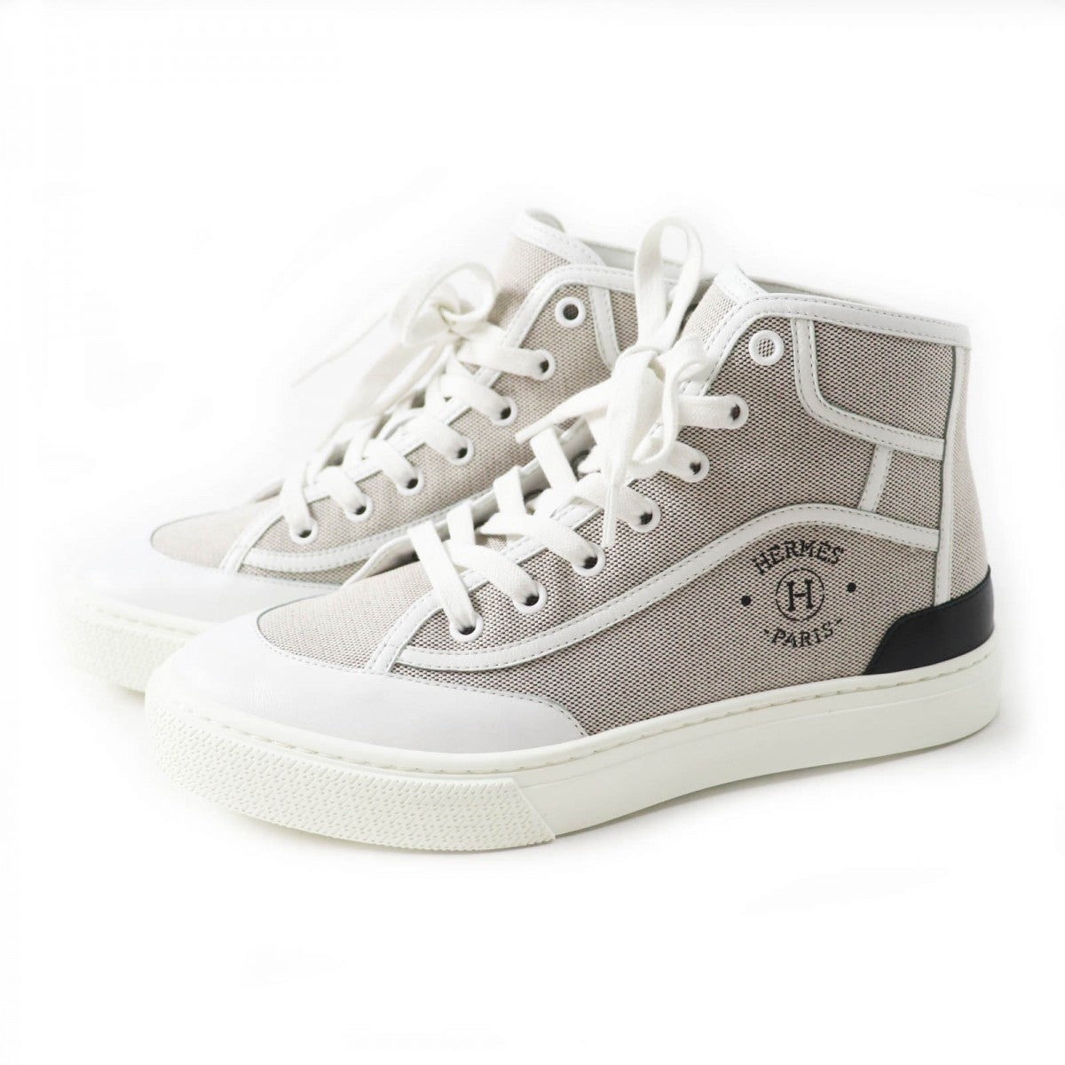 HERMES High cut sneakers 231028Z Tower ash gray GET UP 37.5