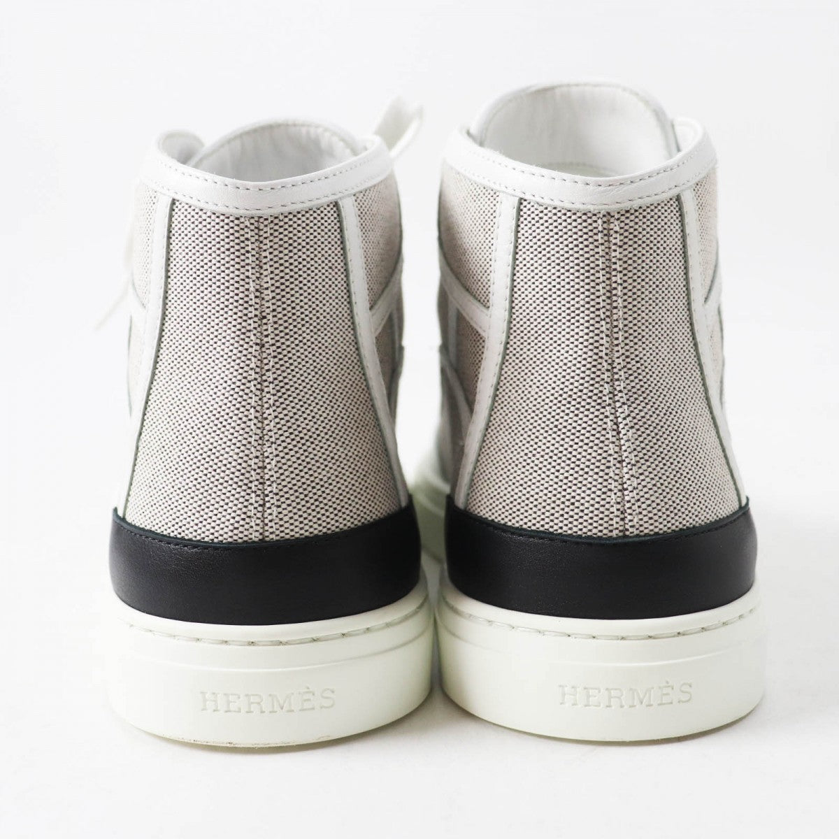 HERMES High cut sneakers 231028Z Tower ash gray GET UP 37.5
