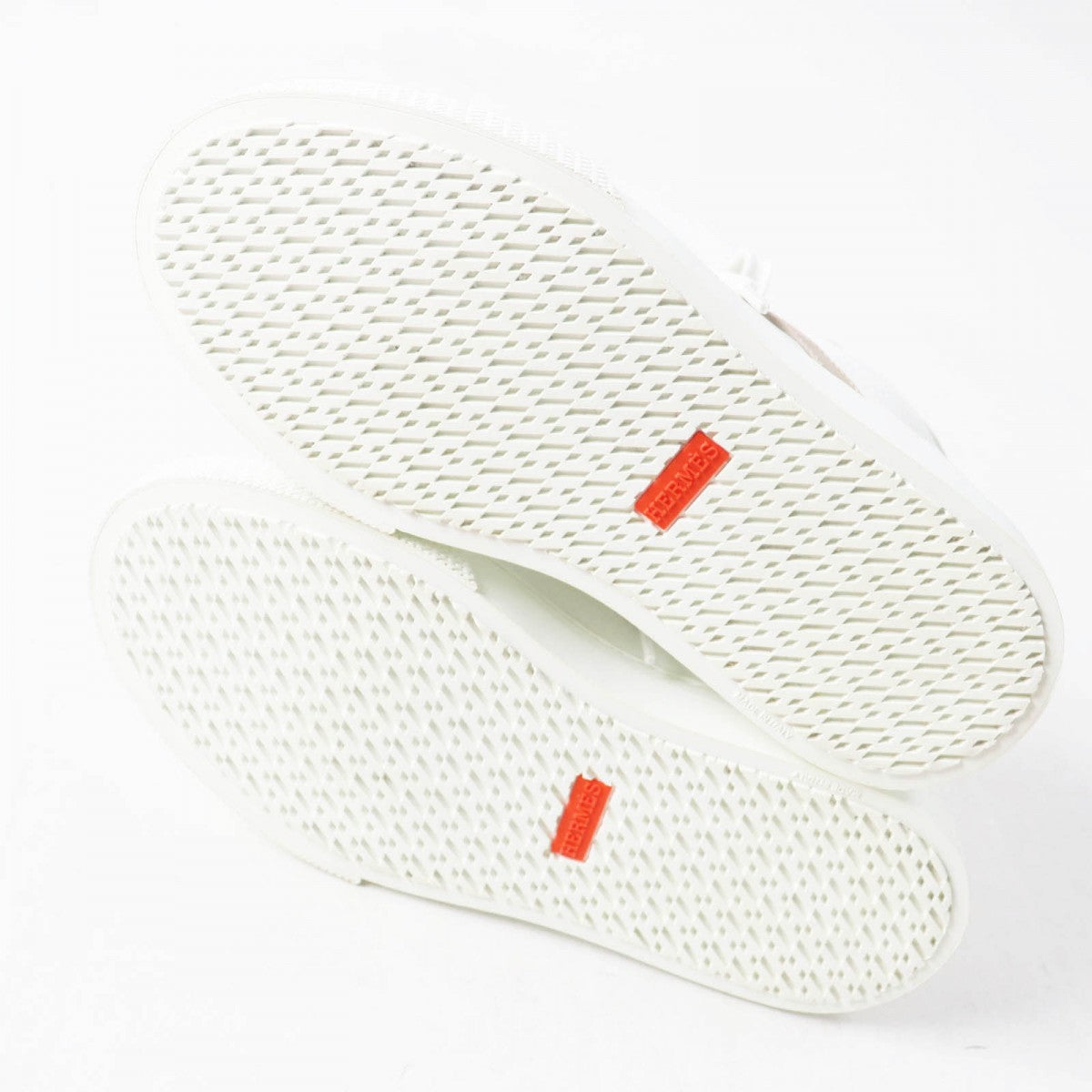 HERMES High cut sneakers leather White beige Daydream 35.5