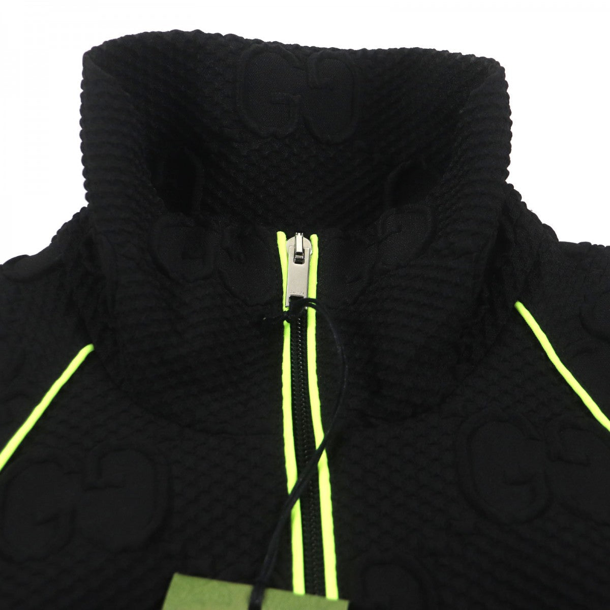 GUCCI Track jacket 724491 polyester Black Lime S