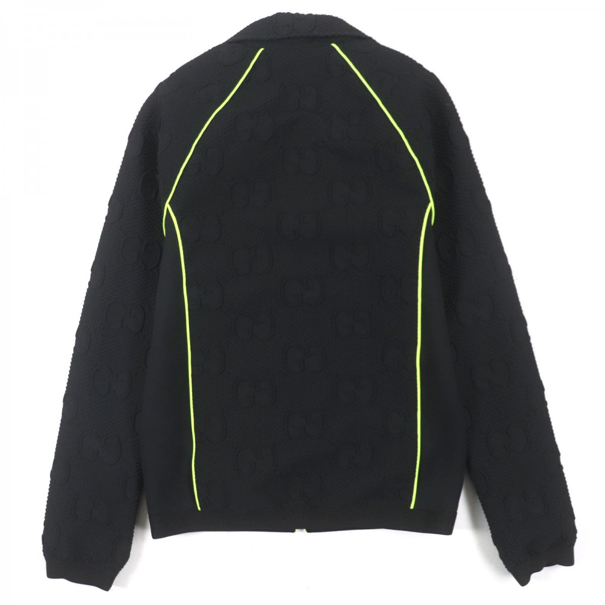 GUCCI Track jacket 724491 polyester Black Lime S