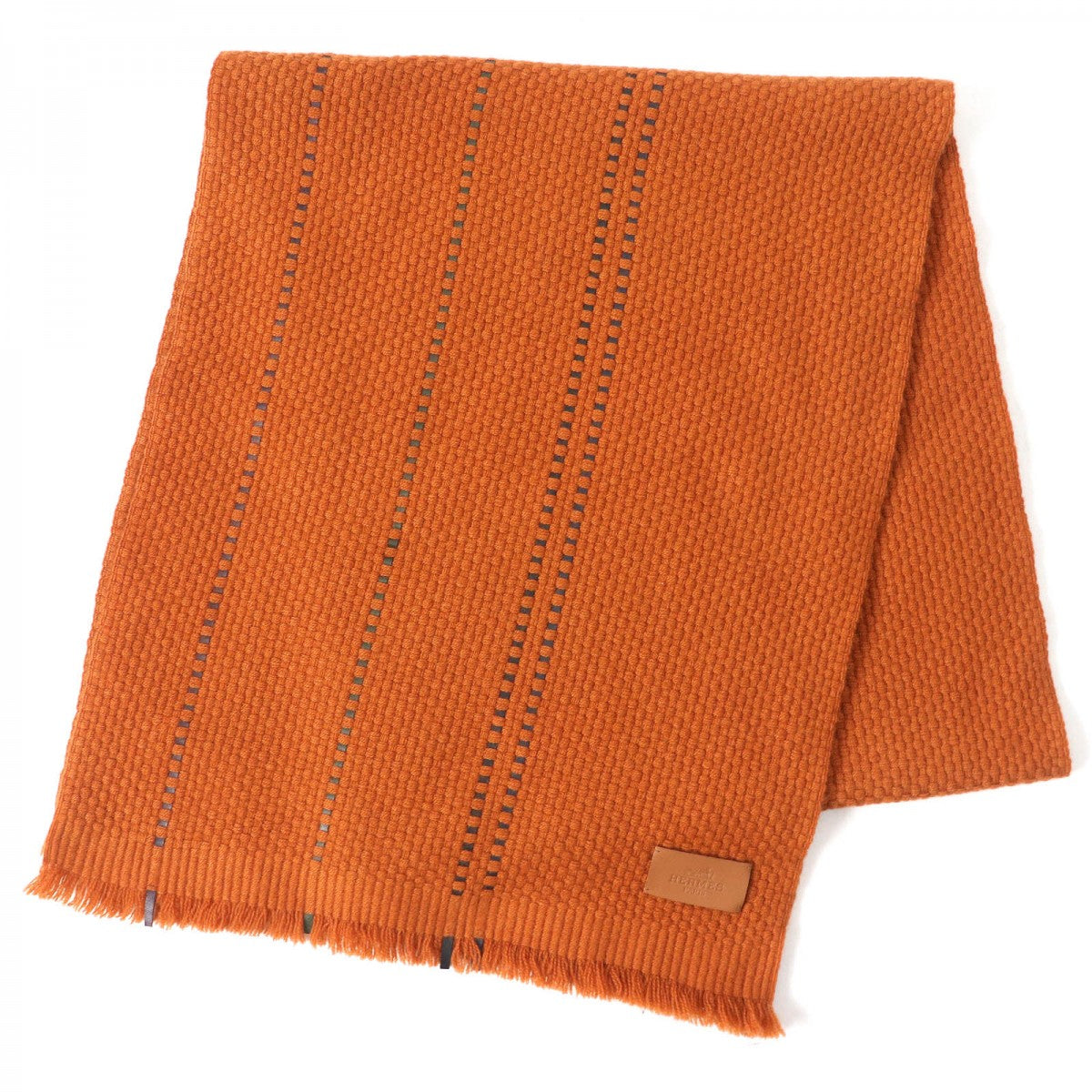 HERMES Scarf cashmere Brown