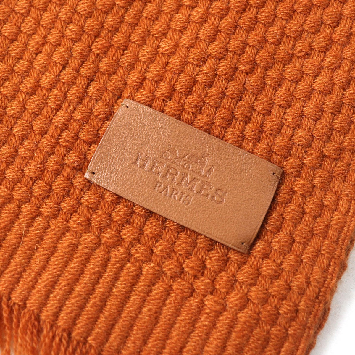 HERMES Scarf cashmere Brown
