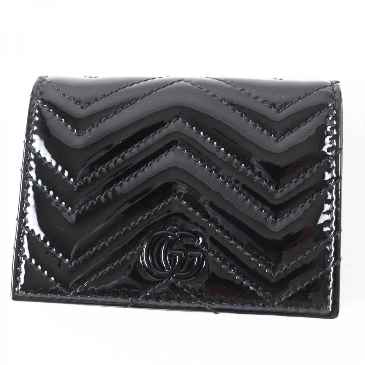GUCCI Bifold Wallet 466492 Patent leather black