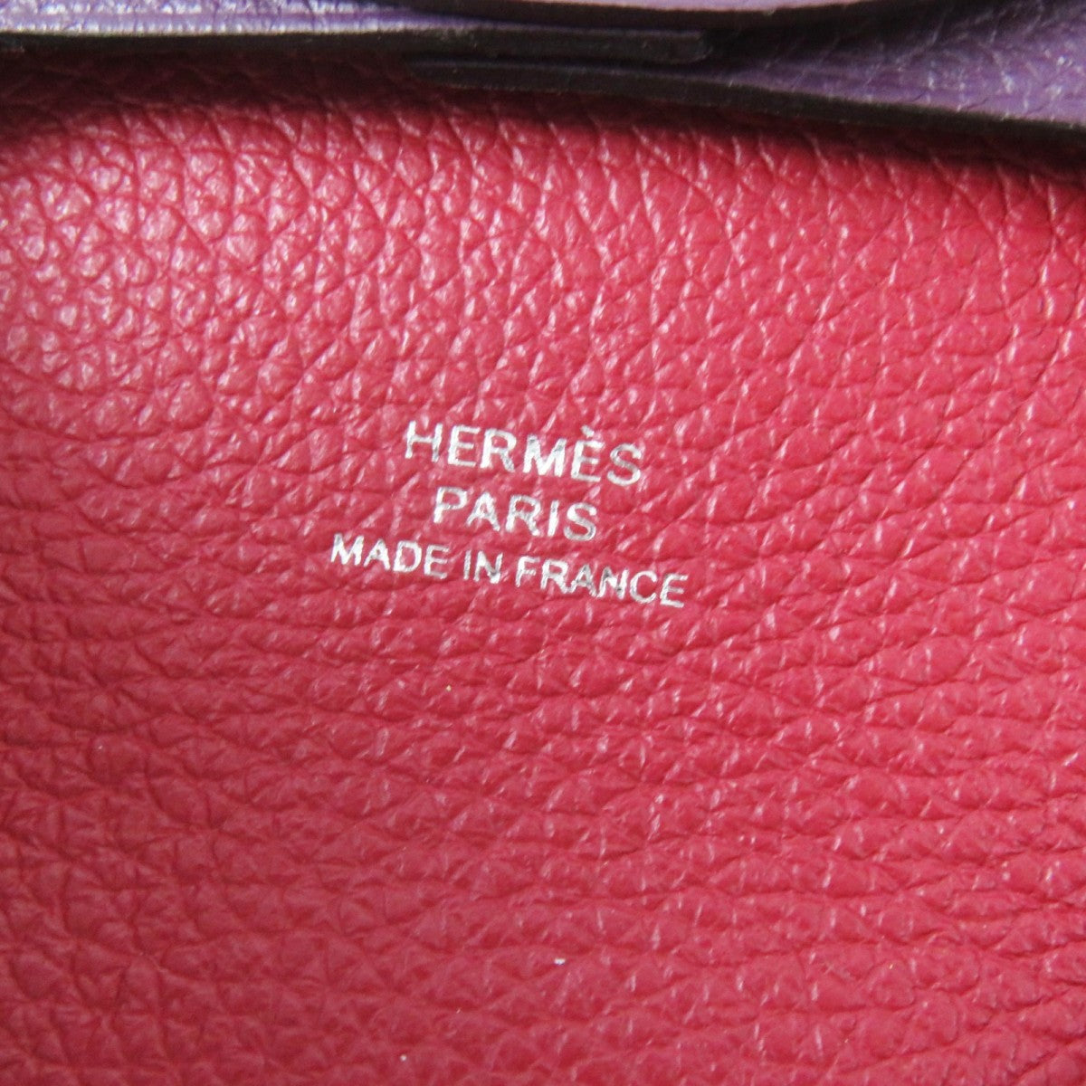 HERMES Coin case Evercolor purple BASTIA VERSO Bastia Verso