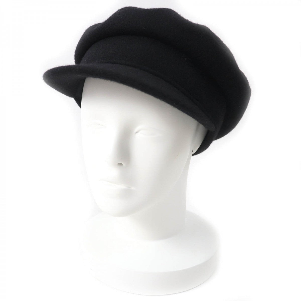 HERMES Casquette cashmere black 58