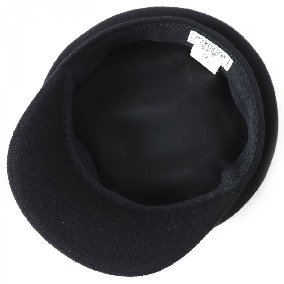 HERMES Casquette cashmere black 58