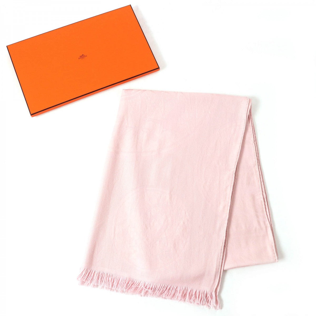 HERMES Stall cashmere pink New Libris