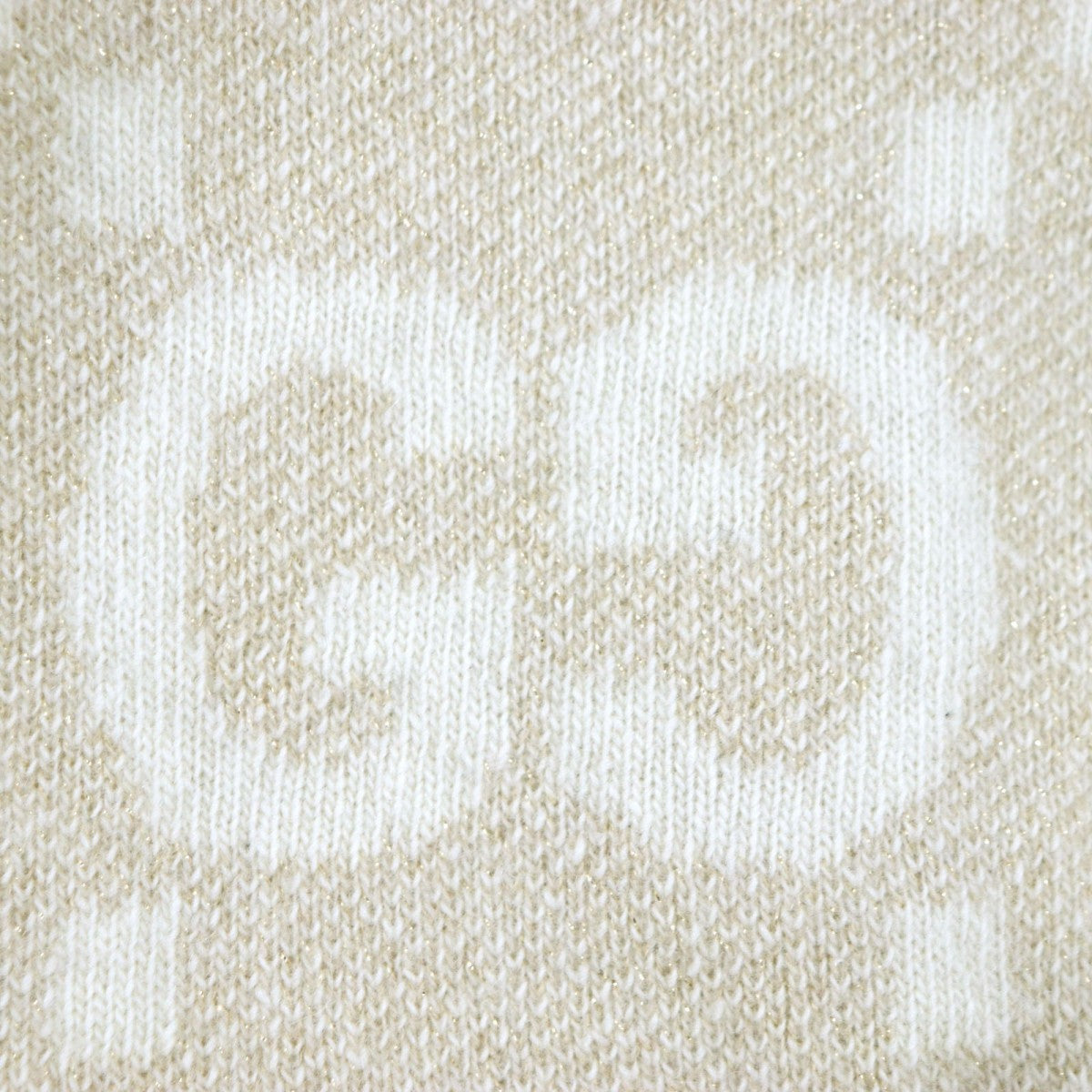 GUCCI Knit cap 765053 cashmere camel white GG Cashmere Jacquard Cap M