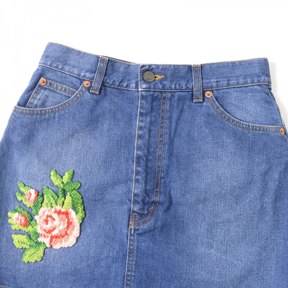 GUCCI Mini skirt 456973 cotton Indigo 42