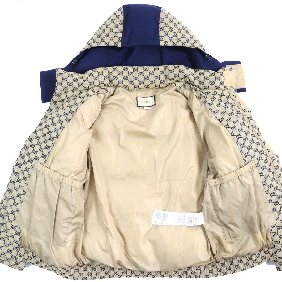 GUCCI Down jacket 715535 cotton Beige navy 48