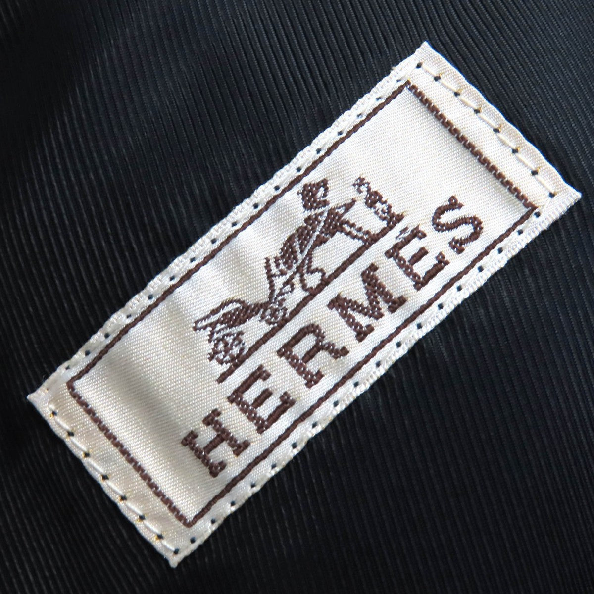 HERMES Down jacket Sheep leather Dark navy 54