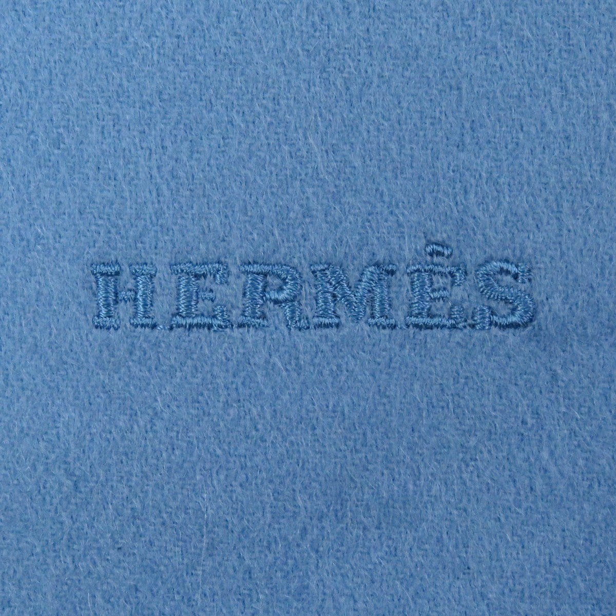 HERMES Scarf cashmere blue