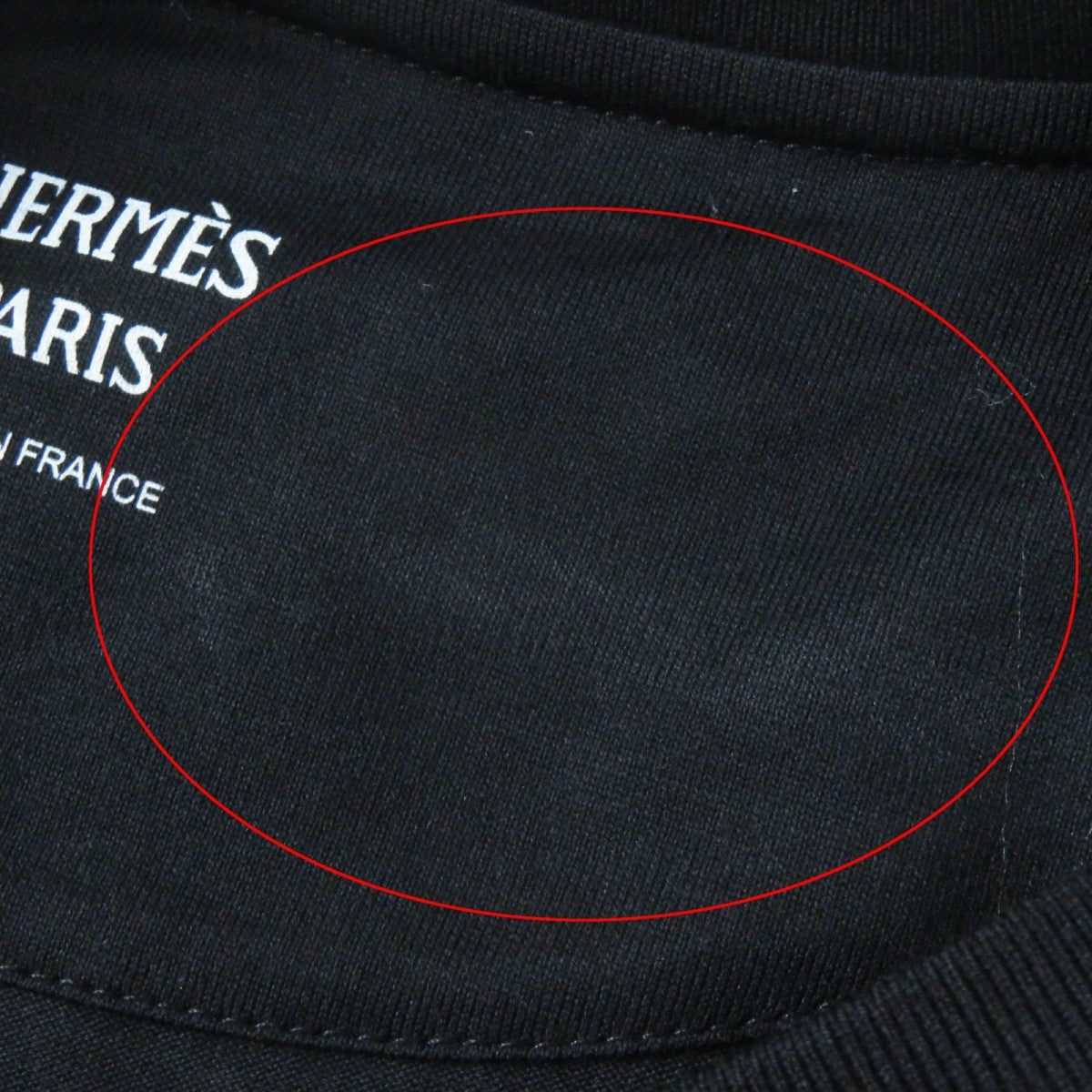 HERMES Short sleeve T-shirt 4H4643DA cotton black Cartouche Mall 42