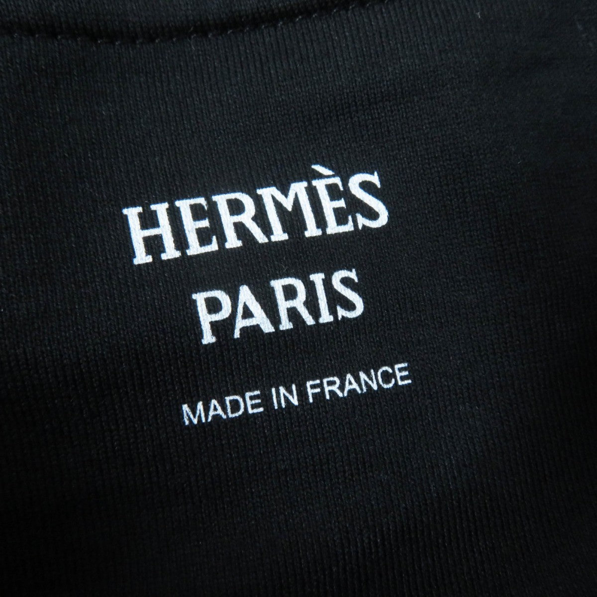 HERMES Short sleeve T-shirt 4H4643DA cotton black Cartouche Mall 42