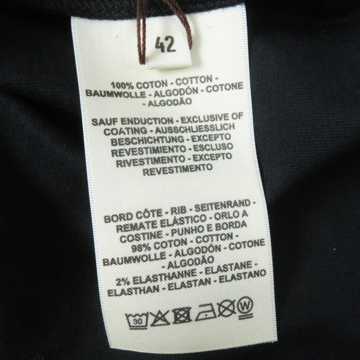 HERMES Short sleeve T-shirt 4H4643DA cotton black Cartouche Mall 42