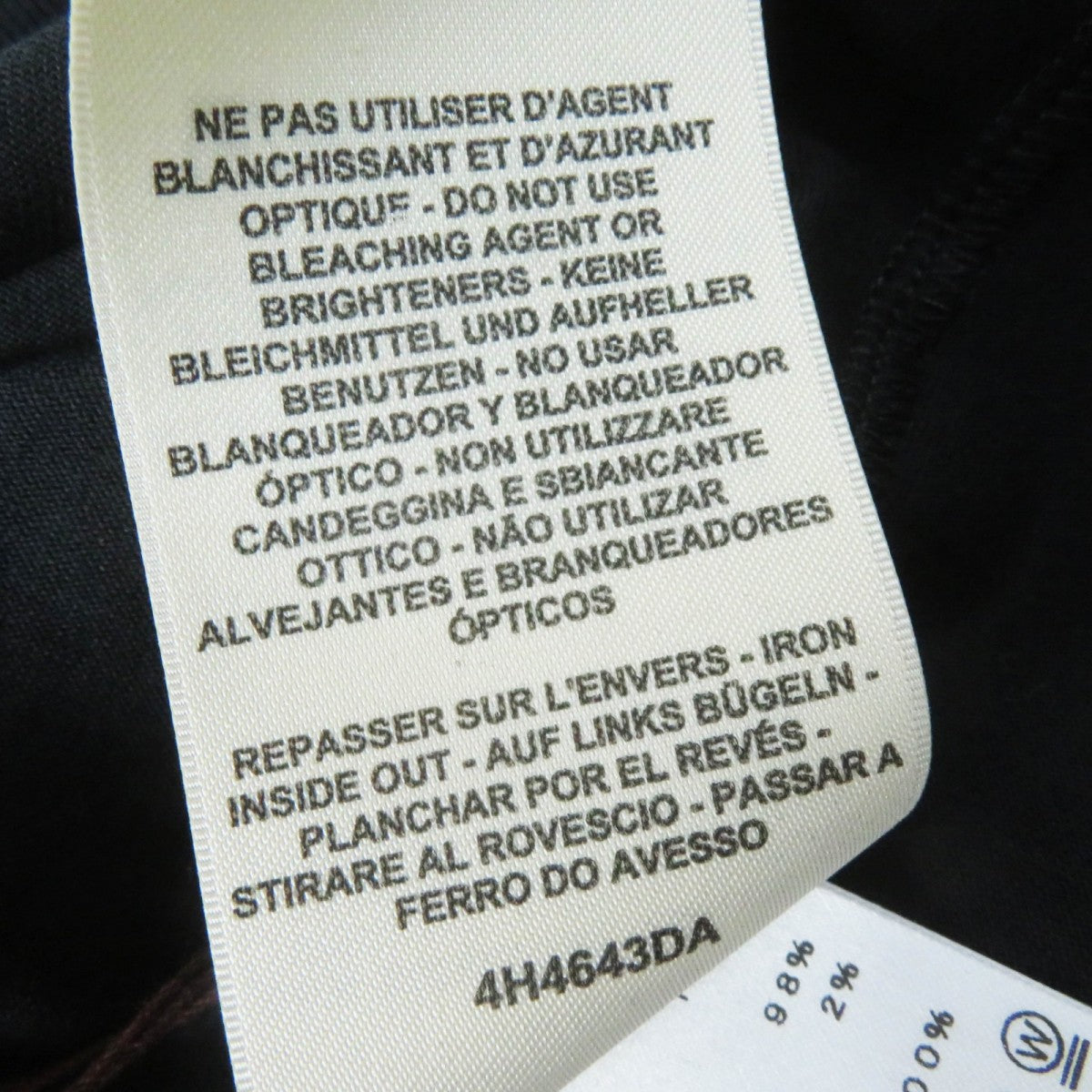 HERMES Short sleeve T-shirt 4H4643DA cotton black Cartouche Mall 42